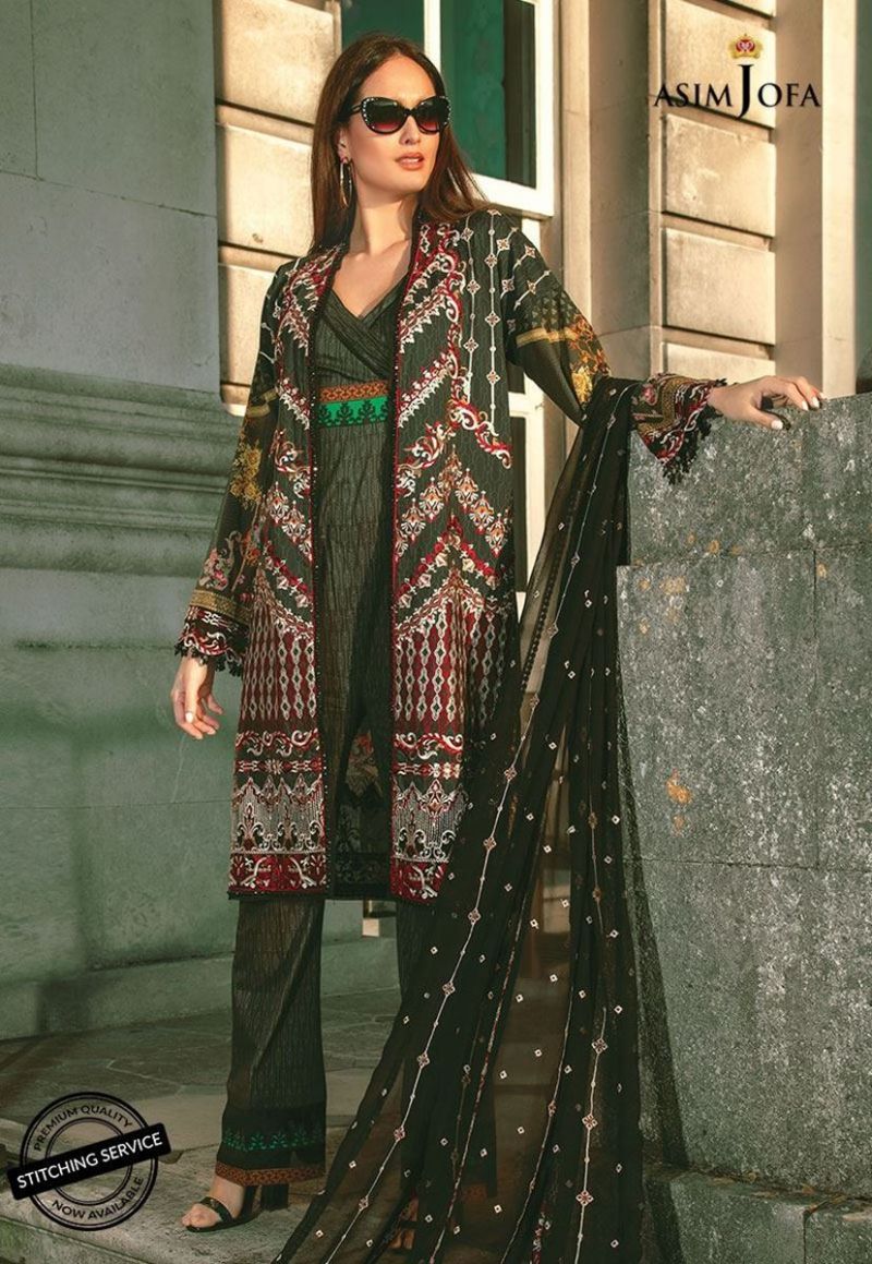 Asim Jofa Luxury Lawn 2019 - Ajll-01b