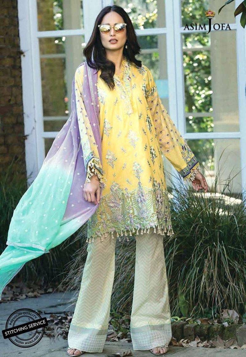 Asim Jofa Luxury Lawn 2019 - Ajll-03a