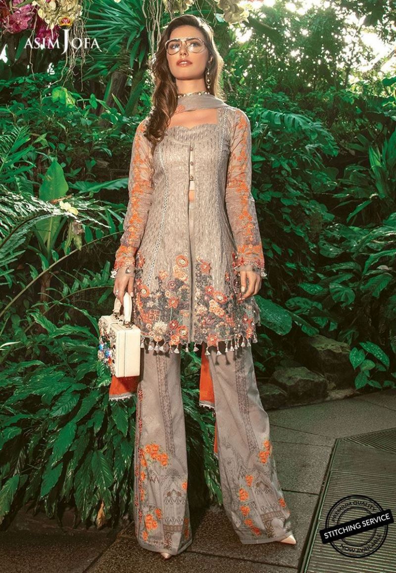 Asim Jofa Luxury Lawn 2019 - Ajll-11a