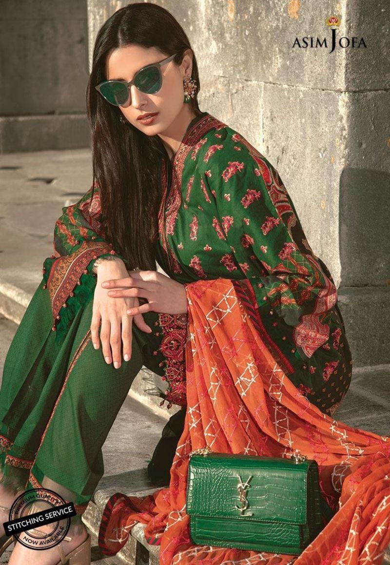 Asim Jofa Luxury Lawn 2019 - Ajll-07a