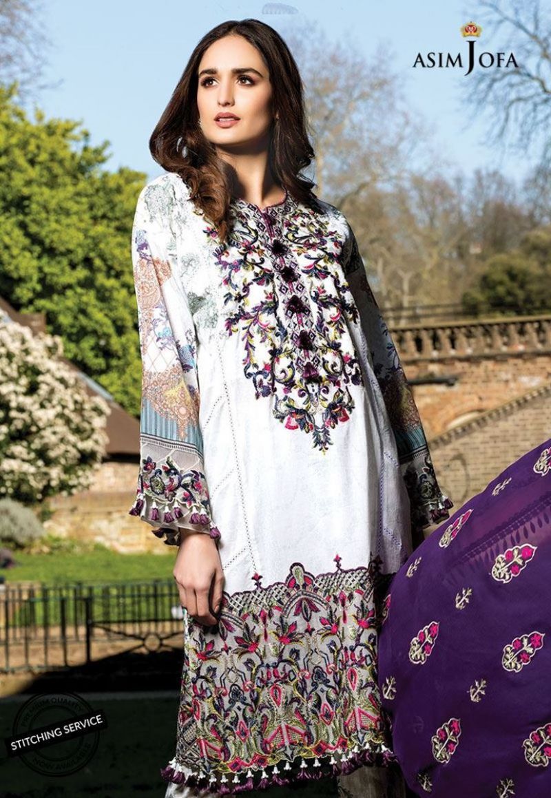 Asim Jofa Luxury Lawn 2019 - Ajll-02a